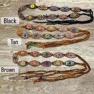 Leather Macrame Belt